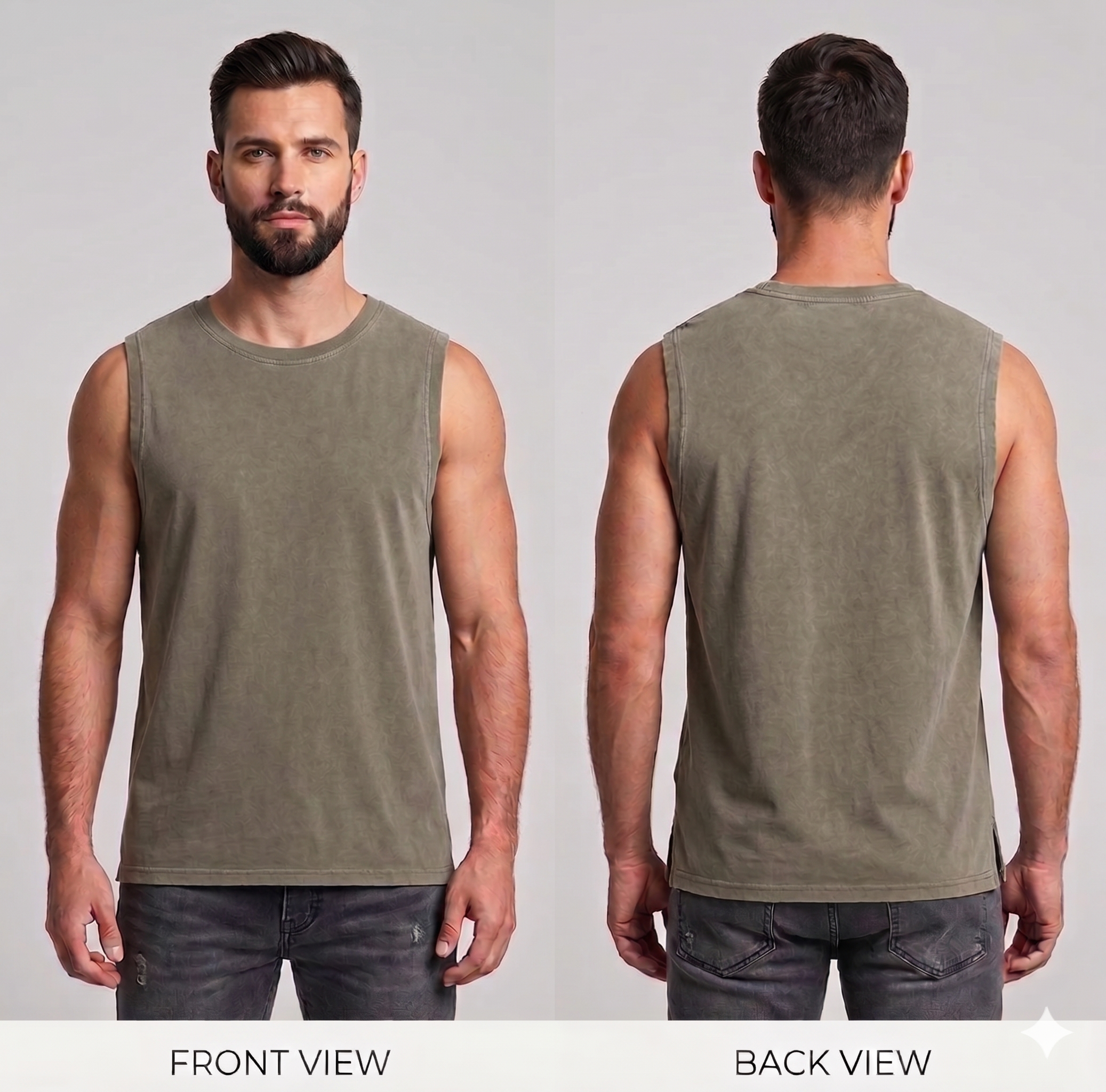 DigiPrint Unisex Vintage Tank Top, Acid washed, Mineral washed.