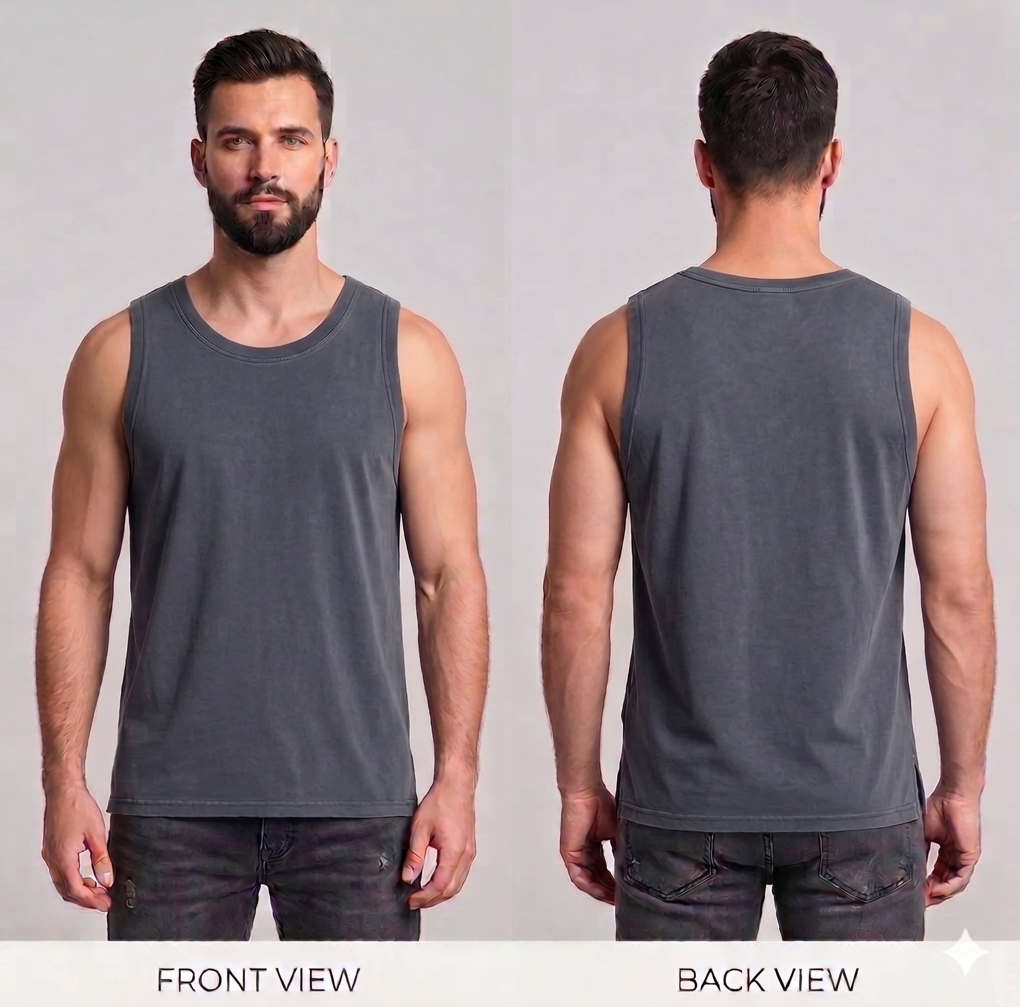 DigiPrint Unisex Vintage Tank Top, Acid washed, Mineral washed.