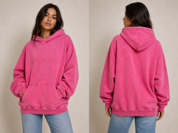 DigiPrint Women's Vintage Hoodies, Acid washed, Mineral washed.